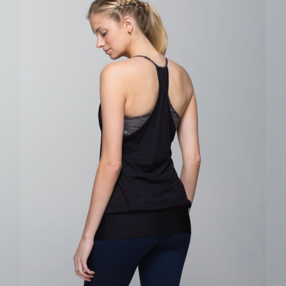 Lululemon No Limits Tank Black / Wee Are From Space Black Cashew Size 8